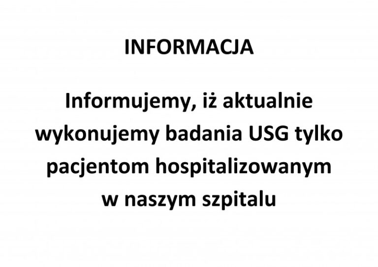 Informacja USG