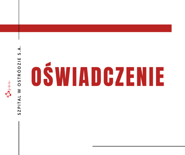 Oświadczenie Prezes Szpitala