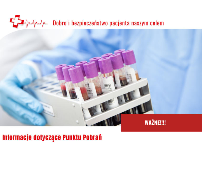 Punkt Pobrań w budynku przychodni – zmiana