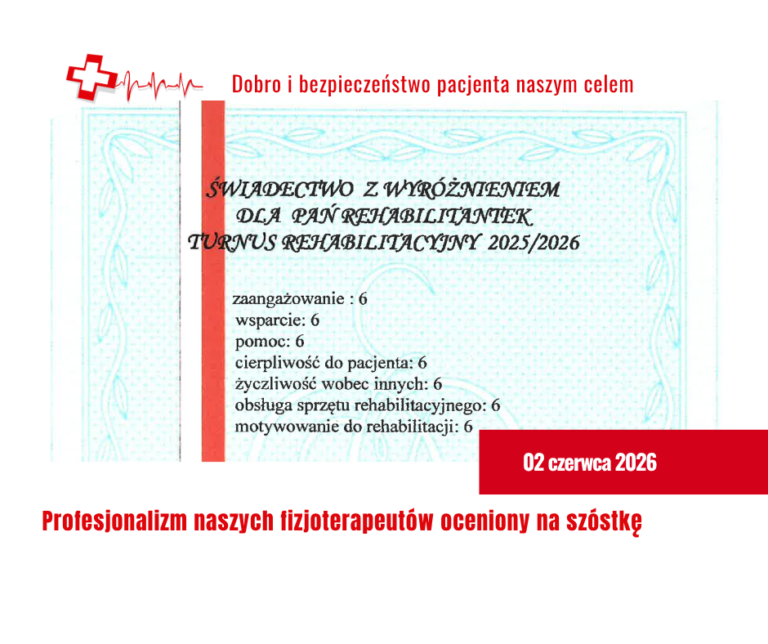 Świadectwo na&nbsp;szóstkę od&nbsp;naszej pacjentki!