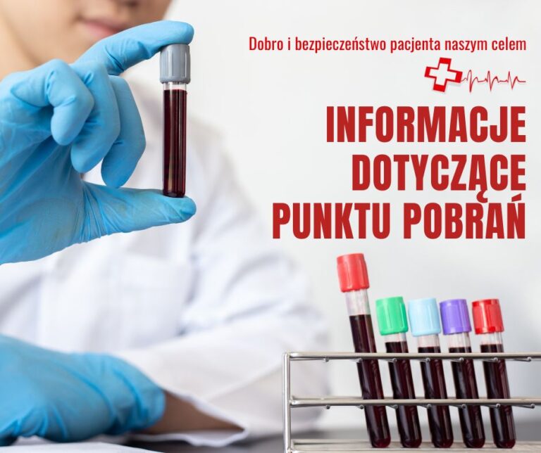 Punkt Pobrań w budynku przychodni – zmiana